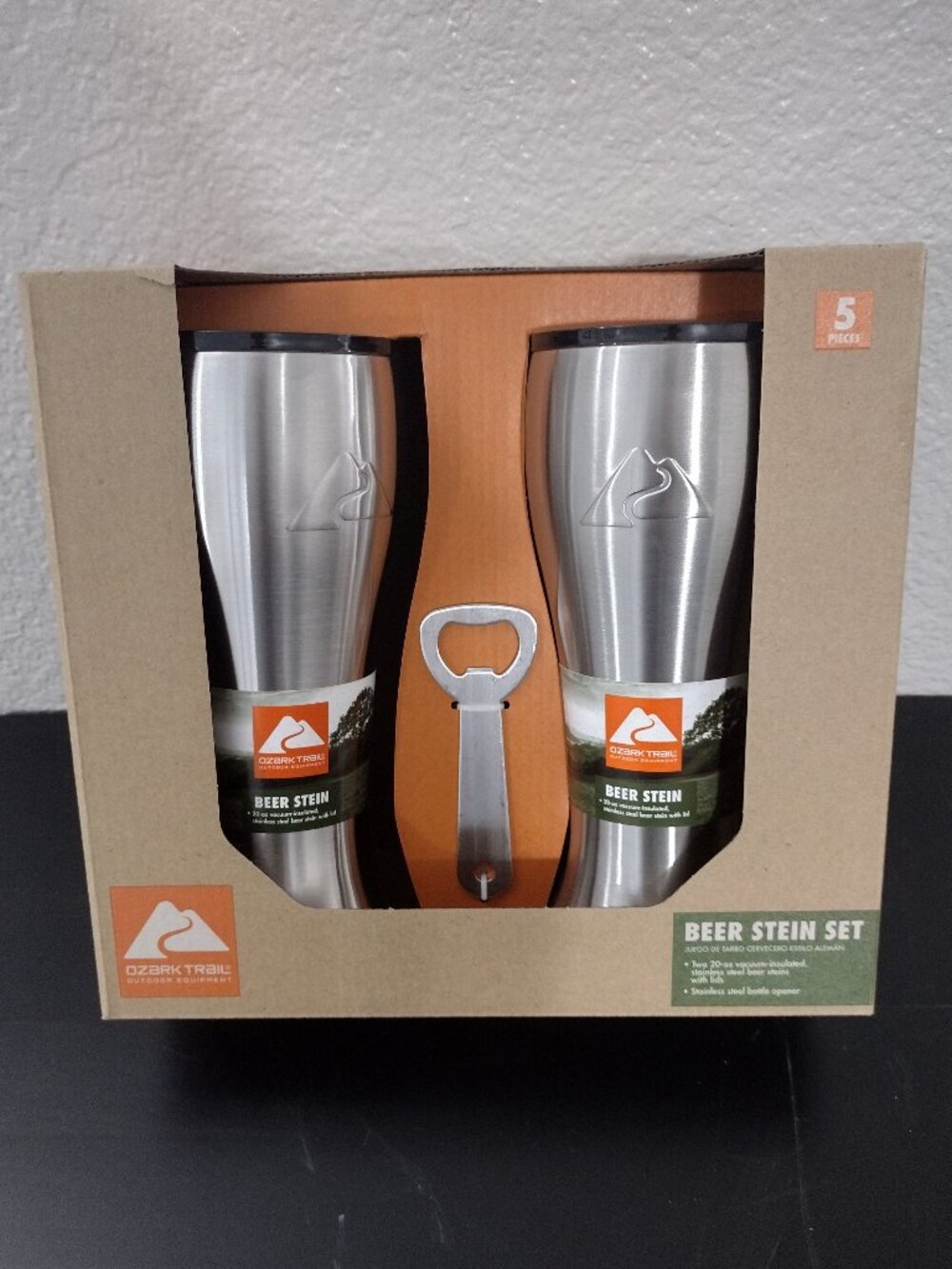 Ozark Trail 20 oz Stainless Steel Beer Stein Set Of 2